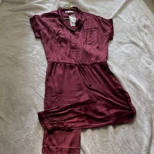 Young Fabulous & Broke Burgundy Jumpsuit